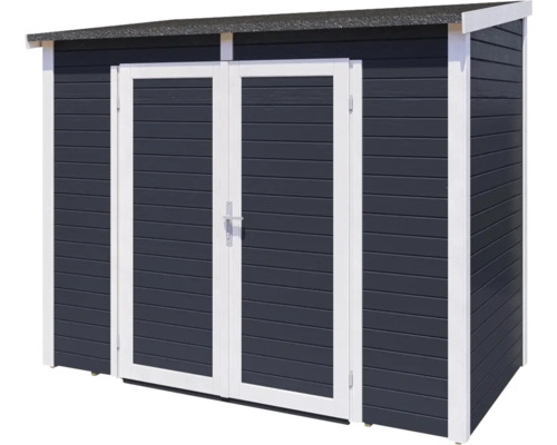 Záhradný domček z dreva s dvojkrídlovými dverami