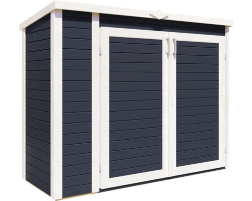 Drevený záhradný domček s dvojkrídlovými dverami