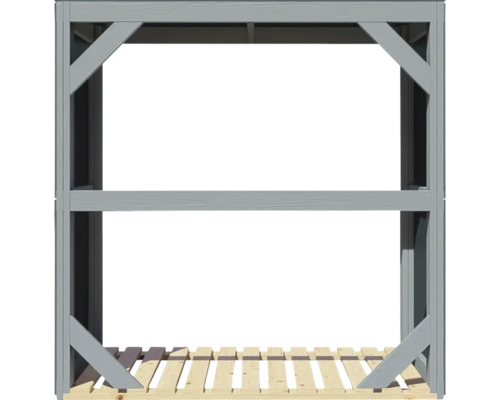 Sklad dreva s drevenou podlahou