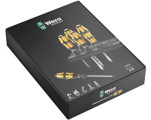 Sada skrutkovačov Wera Kraftform so šiestimi kusmi v obale produktu