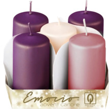 Sada adventných sviečok s piatimi sviečkami rôznych farieb