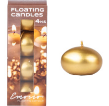 Zlaté plávajúce sviečky, balenie 4 kusov