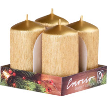 Štyri zlaté adventné sviečky v balení.