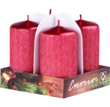 Štyri červené adventné sviečky v balení