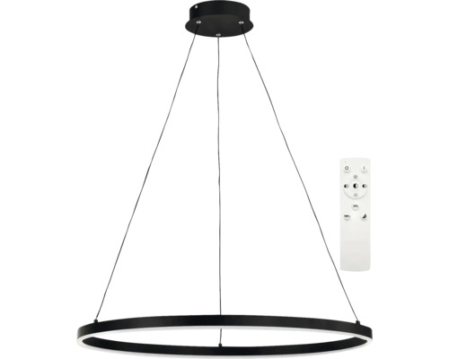 LED luster Top Light Saturn 70SK RC 30 W 3000 lm 3000-6500 K čierny s diaľkovým ovládaním Čierne LED závesné svietidlo v tvare prstenca s diaľkovým ovládaním
