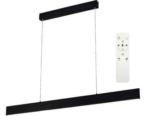 LED luster Top Light Line 120 SK RC 30 W 3000 lm 3000-6500 K čierny s diaľkovým ovládaním Čierne LED závesné svietidlo s diaľkovým ovládaním na ovládanie svetla
