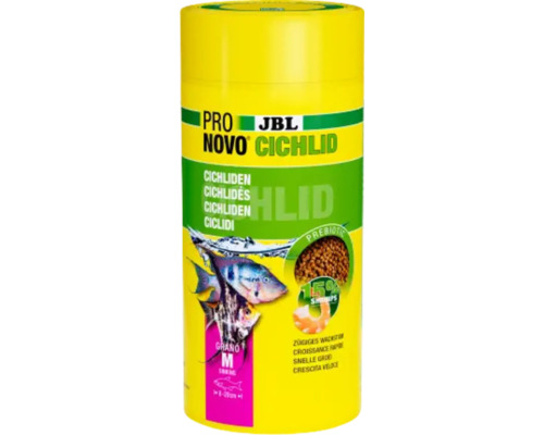Krmivo pre cichlidy JBL ProNovo Cichlid Grano M 1000 ml JBL Pro Novo Cichlid krmivo pre cichlidy