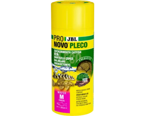 Krmivo pre bylinožravé prísavníky JBL ProNovo Pleco Wafer M 250 ml plátky