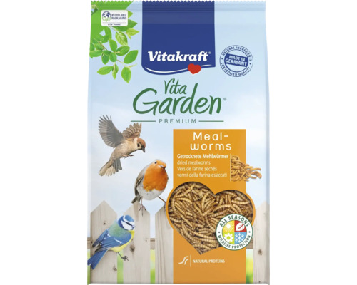 Krmivo pre vonkajšie vtáctvo Vita Garden Múčne červy 200g Balenie múčnych červov Vitakraft Vita Garden Premium