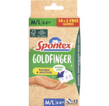 Spontex Goldfinger Jednorazové rukavice, veľkosť M/L, 12 kusov