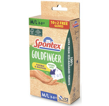 Spontex Goldfinger jednorazové rukavice, veľkosť M/L, 12 kusov