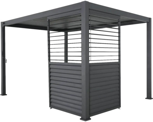Pergola s lamelovou stenou pre vonkajšie použitie