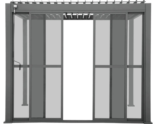 Pergola s posuvnými dverami pre vonkajšie použitie