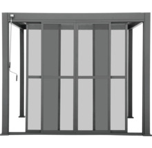 Posuvné dvere Mirador Classic, Deluxe pre pergolu 360 cm čierne