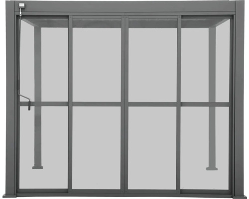 Posuvné dvere Mirador Classic, Deluxe pre pergolu 400 cm čierne