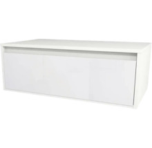 Biela závesná skrinka pod umývadlo do kúpeľne