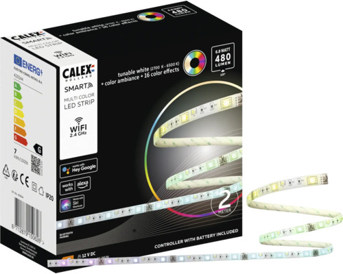 LED pásik Calex RGBW 6,8W 480lm 3000K Wi-Fi 2m