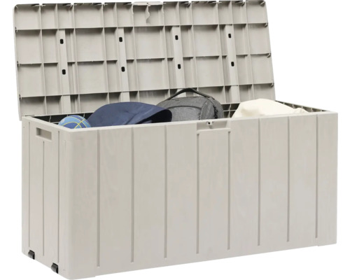 Otvorený úložný box s obsahom