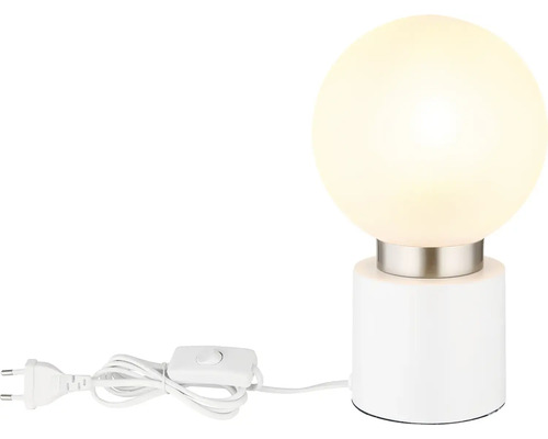 Stolná lampa s guľovitým tienidlom a spínačom