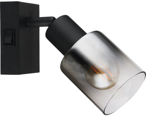 Otočná nástenná lampa so skleneným tienidlom
