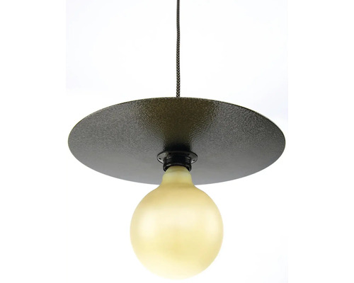 Závesné svietidlo s okrúhlym tienidlom a žiarovkou