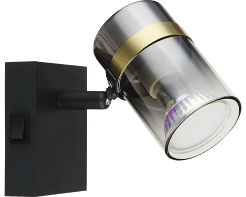 Nástenné svietidlo s otočným bodovým svetlom a LED žiarovkou