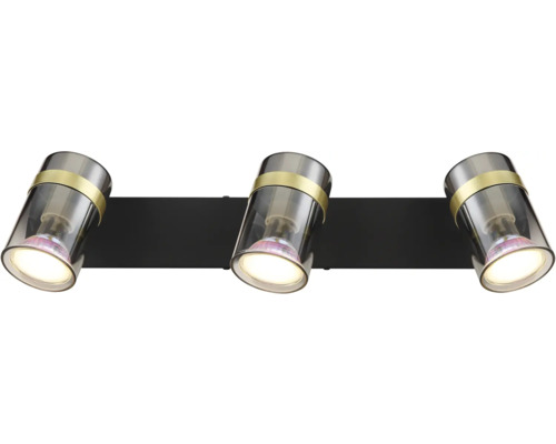 Nástenné svietidlo s tromi žiarovkami a cylindrickými tienidlami