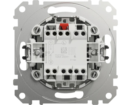 Detailný pohľad na vypínač svetla s montážnymi prvkami