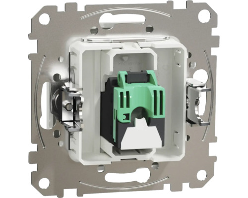 Sieťová zásuvka s kovovým rámom na montáž na stenu