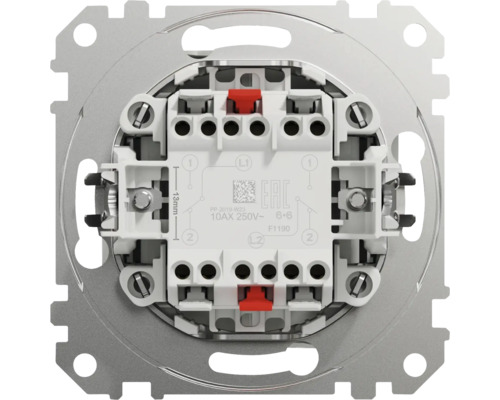 Detailný pohľad na elektrický spínač so skrutkovými svorkami