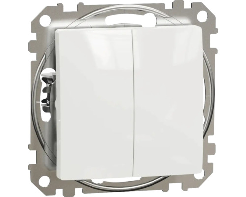 Dvojitý vypínač s rámom na montáž na stenu