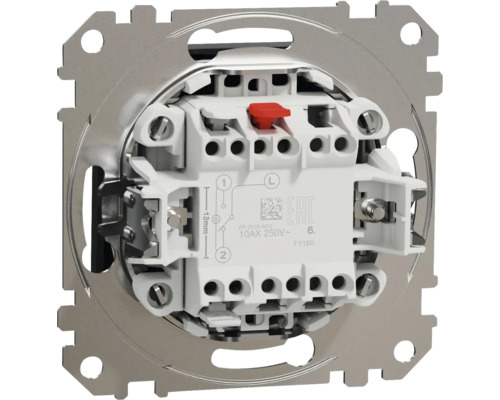 Detail elektrického spínača s upevňovacími prvkami