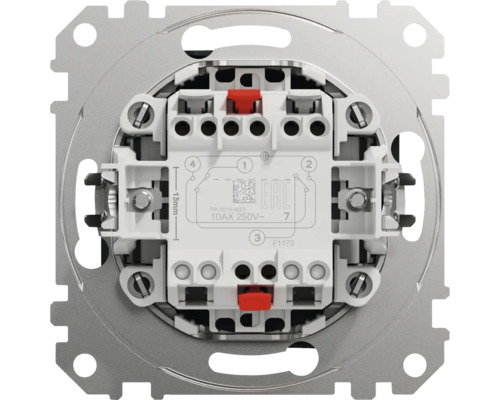 Detailný pohľad na spínač so skrutkovými svorkami