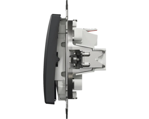 Bočný pohľad na spínač pre elektroinštaláciu