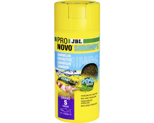 Granulované krmivo JBL PRONOVO SHRIMPS GRANO veľ. S 250 ml Krmivo pre krevety JBL Pro Novo Shrimps