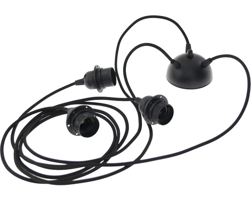 Stropné svietidlo s tromi objímkami a káblom