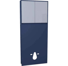 Modrá zrkadlová skrinka s dávkovačom papierových uterákov