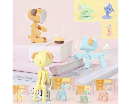 Viaceré lampičky na čítanie v tvare zvierat