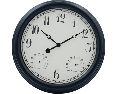 Nástenné hodiny s ukazovateľom teploty a vlhkosti