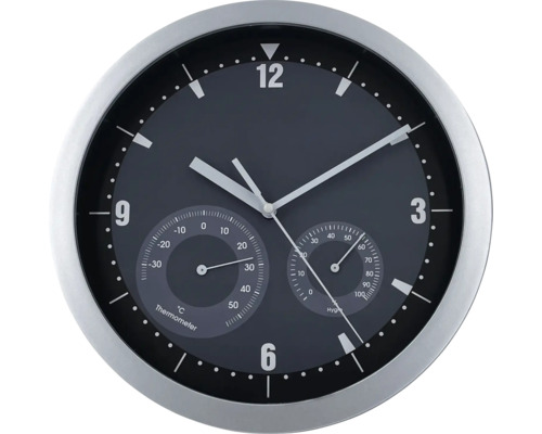 Analógové nástenné hodiny s teplomerom a vlhkomerom