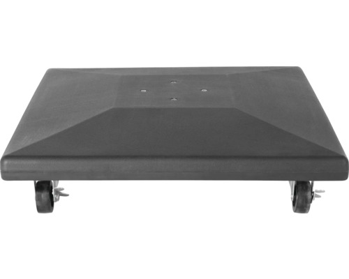 Štvorcový plastový stojan na slnečník s kolieskami