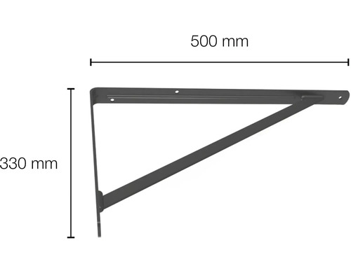 Policová konzola, 500 x 330 milimetrov