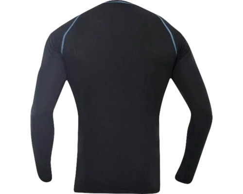 Čierne funkčné tričko pre mužov s dlhým rukávom
