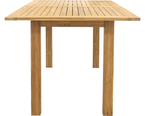 Obdĺžnikový záhradný stôl z dreva s lamelovým roštom