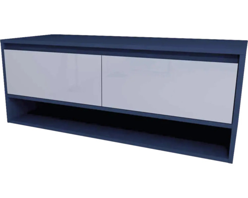 Skrinka pod umývadlo Devo Cristal 2.0 modrá 120 x 47 x 49 cm PO2-SU2S120x47-P72 Závesná TV skrinka s dvomi dvierkami a otvorenou policou