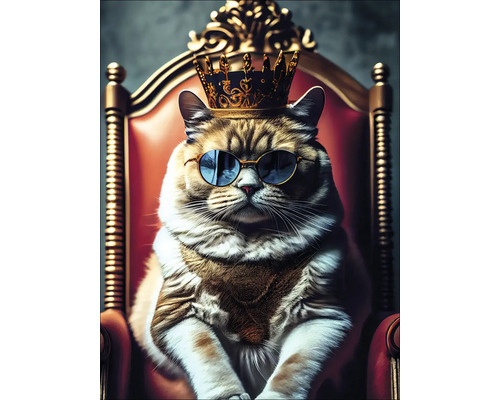 Obraz na plátne The Cat Is King 84x116 cm