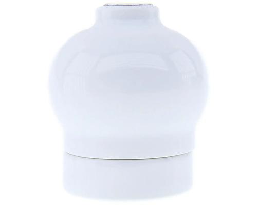 Biela porcelánová objímka žiarovky