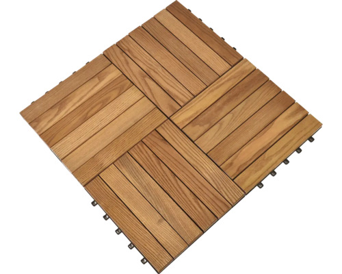 Drevená dlaždica Rojaplast Thermowood 30 x 30 cm s klick systémom hnedá balenie 6 ks