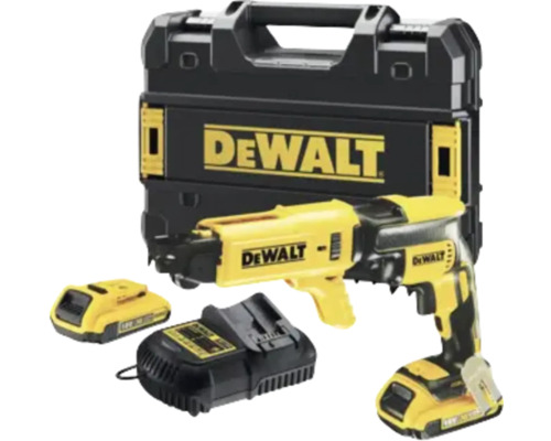 Aku skrutkovač na sadrokartón s podávačom skrutiek 18V DeWalt DCF620D2K-QW, bezuhlíkový, vrátane 2x aku 2Ah, nabíjačky a kufra