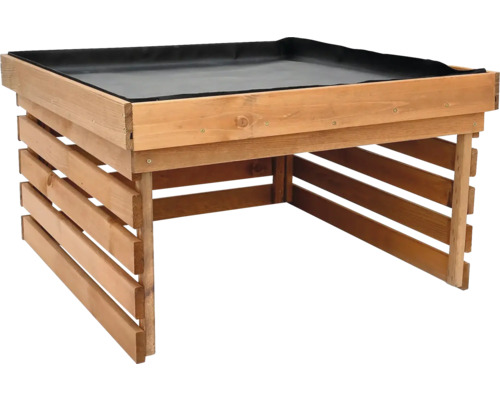 Drevený vyvýšený záhon s fóliou